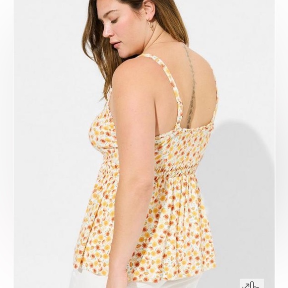 NWT Torrid super soft sweetheart ruched babydoll top size 2x multi  fall colors - Picture 4 of 12